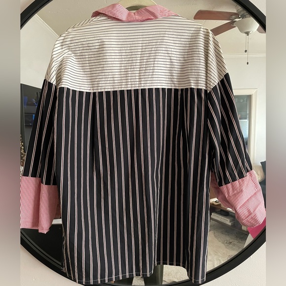 TOPSHOP - Patchwork Button Down - Picture 2 of 3